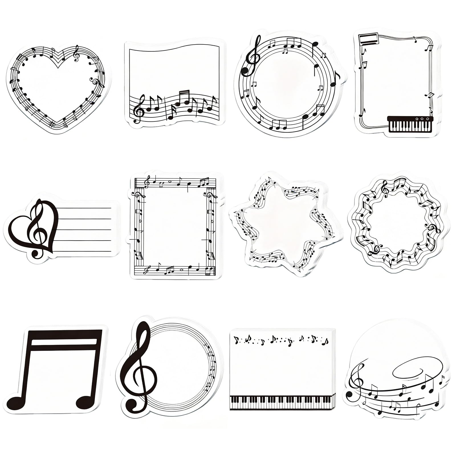 Music Themed Sticky Notes, Self-Adhesive Musical Notepads, 240 Sheets