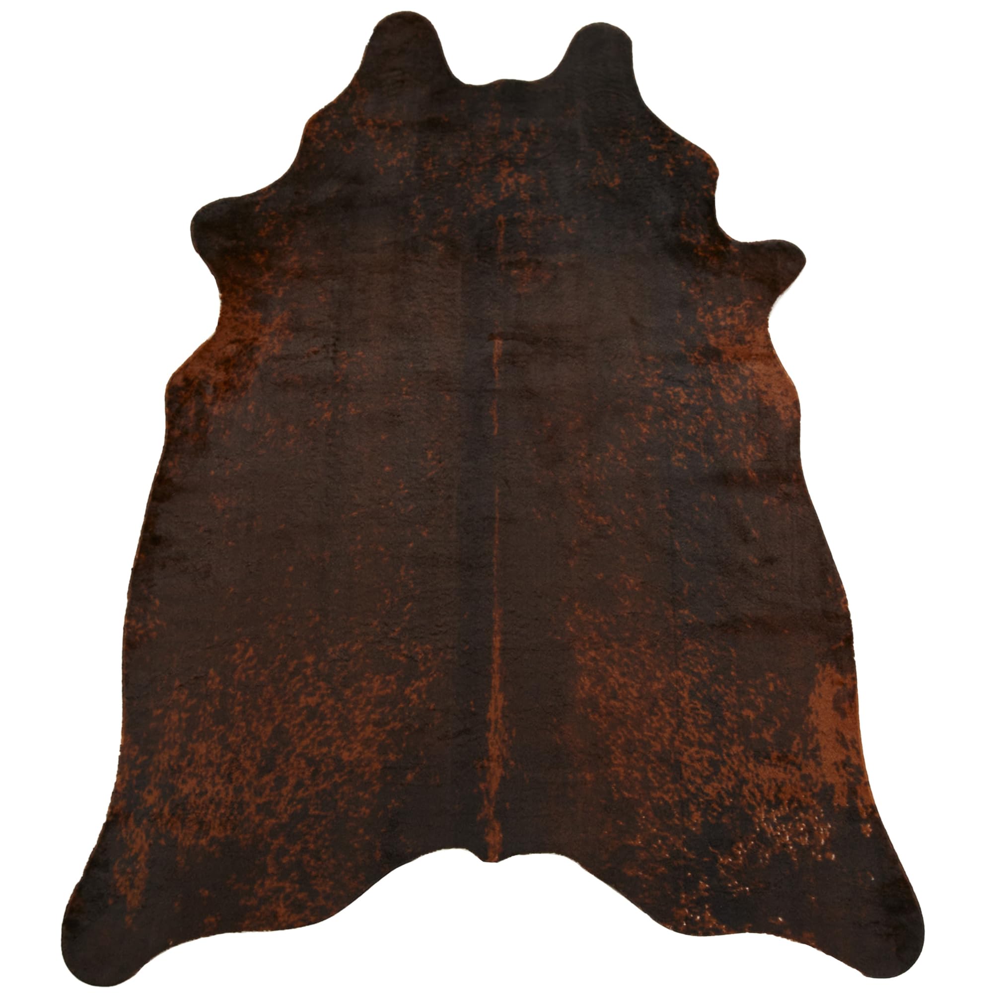 MustMatCowhide Area Rug(4.6ft x 6.6ft) - Large Western Print Carpet for Living Room Decor -Brown Print Design