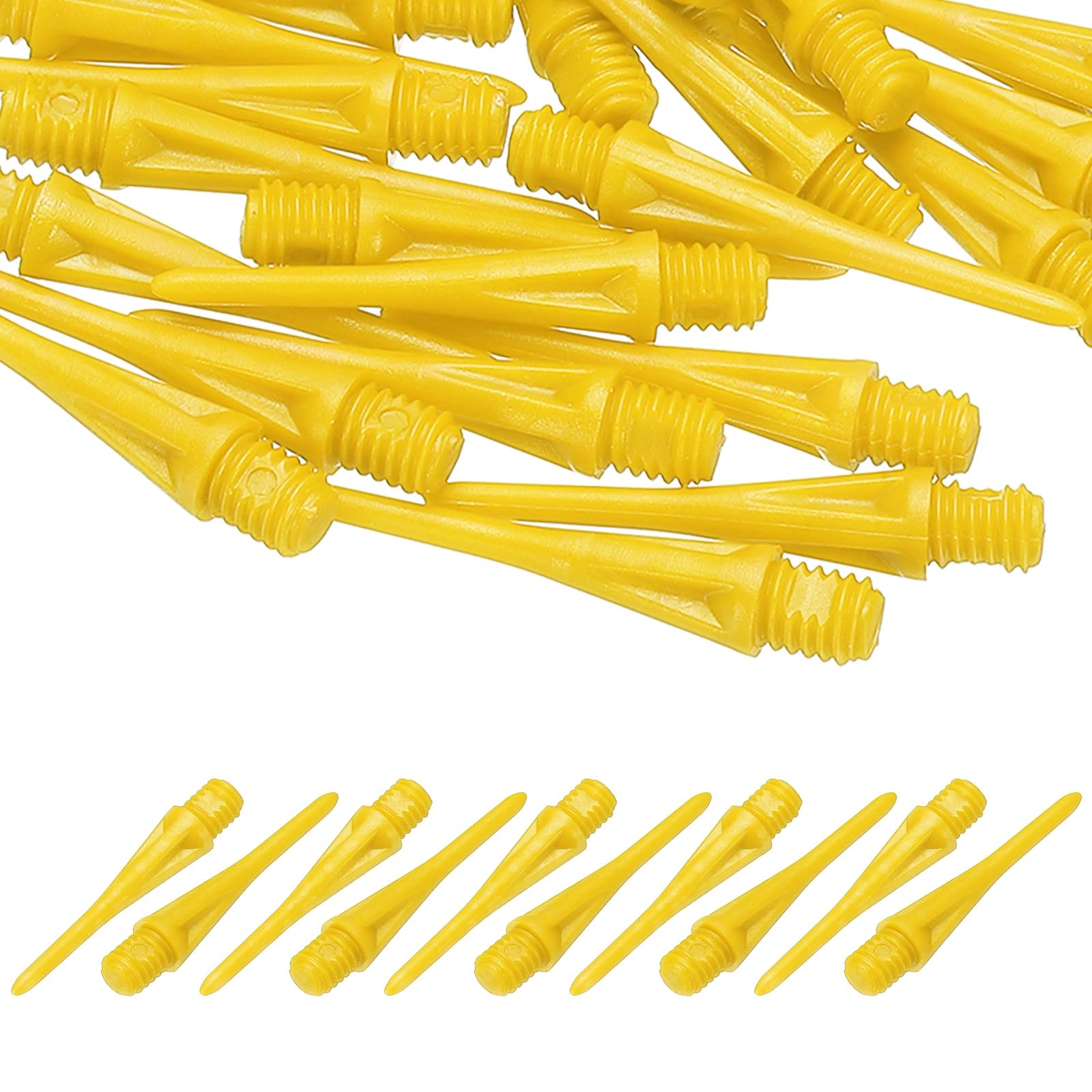 YELARXI Plastic Dart Tips, 2BA Thread Soft Tip Dart Points Replacement Dart Accessories- Fitting for (Electronic Dartboard/Practice/Home Entertainment/Competition) 30 Pack & Yellow โ image 1