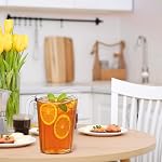DecorRack- 6 Crystal Clear Plastic Pitcher Beverage Dispenser with Pour Spout Shatterproof Catering and Restaurant Serveware for Cold Drinks, Water, Lemonade, Beer, and Sangria, 56 Ounce (6 Pack)