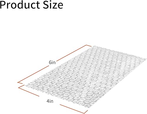 Miniatura 2 de Paquete de 50 bolsas de burbujas transparentes de 4 x 6 pulgadas, pequeñas bolsas protectoras gruesas de espuma a prueba de golpes, bolsa de
