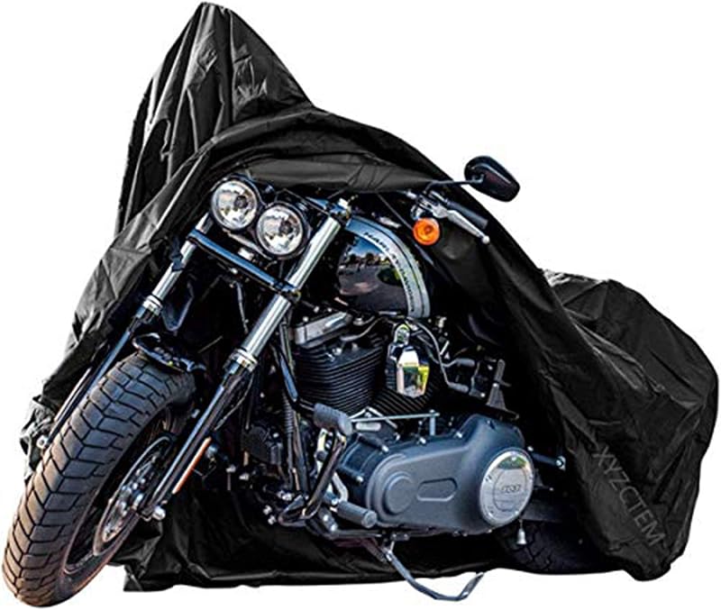 New Generation Motorcycle Cover -All Weather Black XXXLX Large | Heavy Duty Waterproof Outdoor Protects Fits up to 116 inch for Harley Davidson, Honda, Suzuki, Yamaha and More