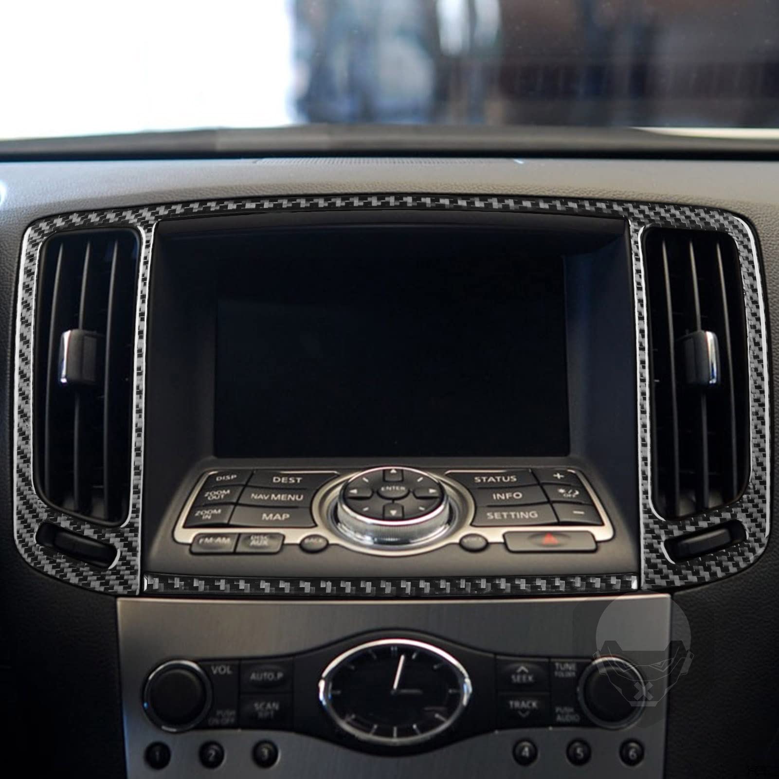 Carbon Fiber Door Panel Sticker For Infiniti G37 G35 G25 - Mirror Switch Frame Cover