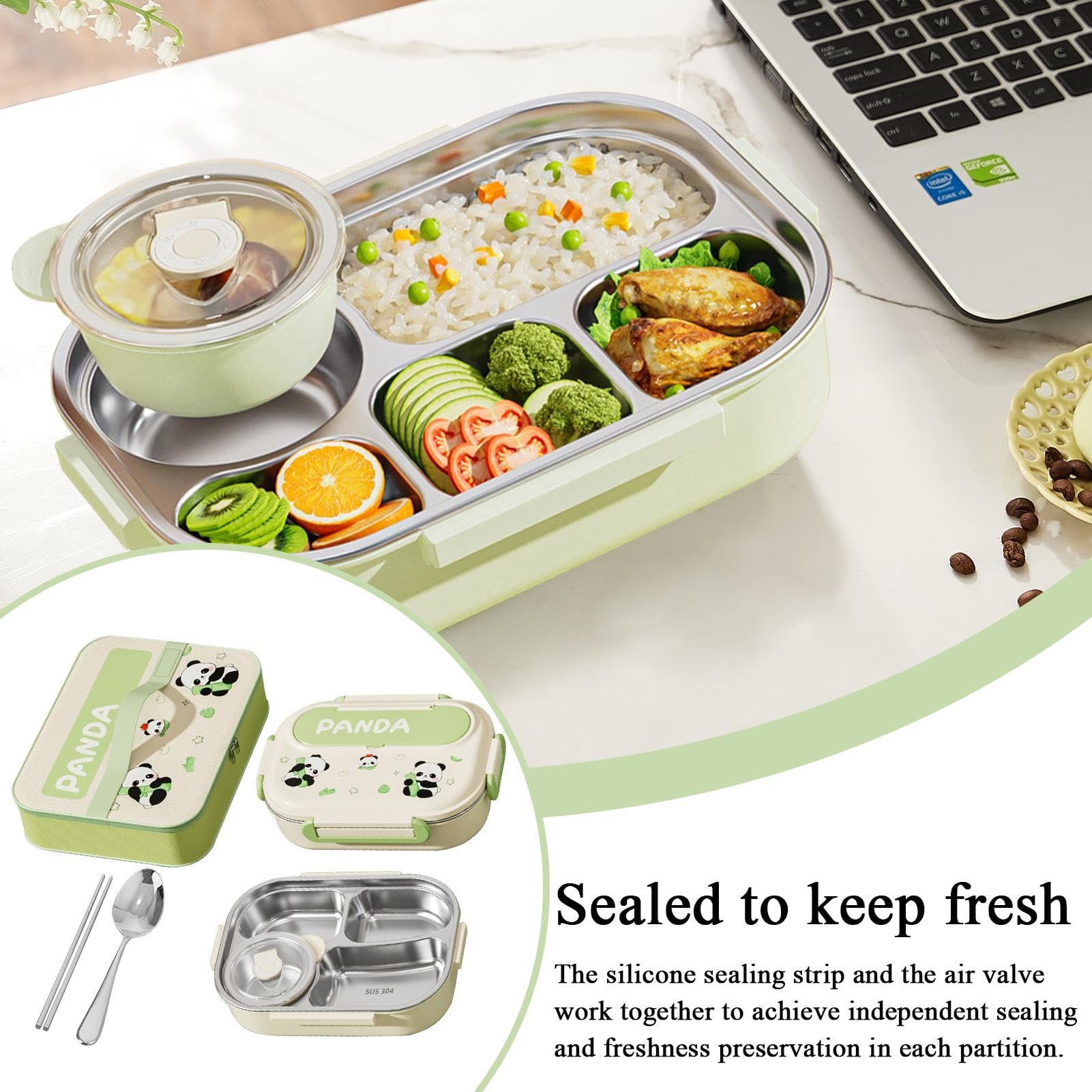 Boîte Repas Avec Contenants Contenants Alimentaires En Acier Inoxydable Et