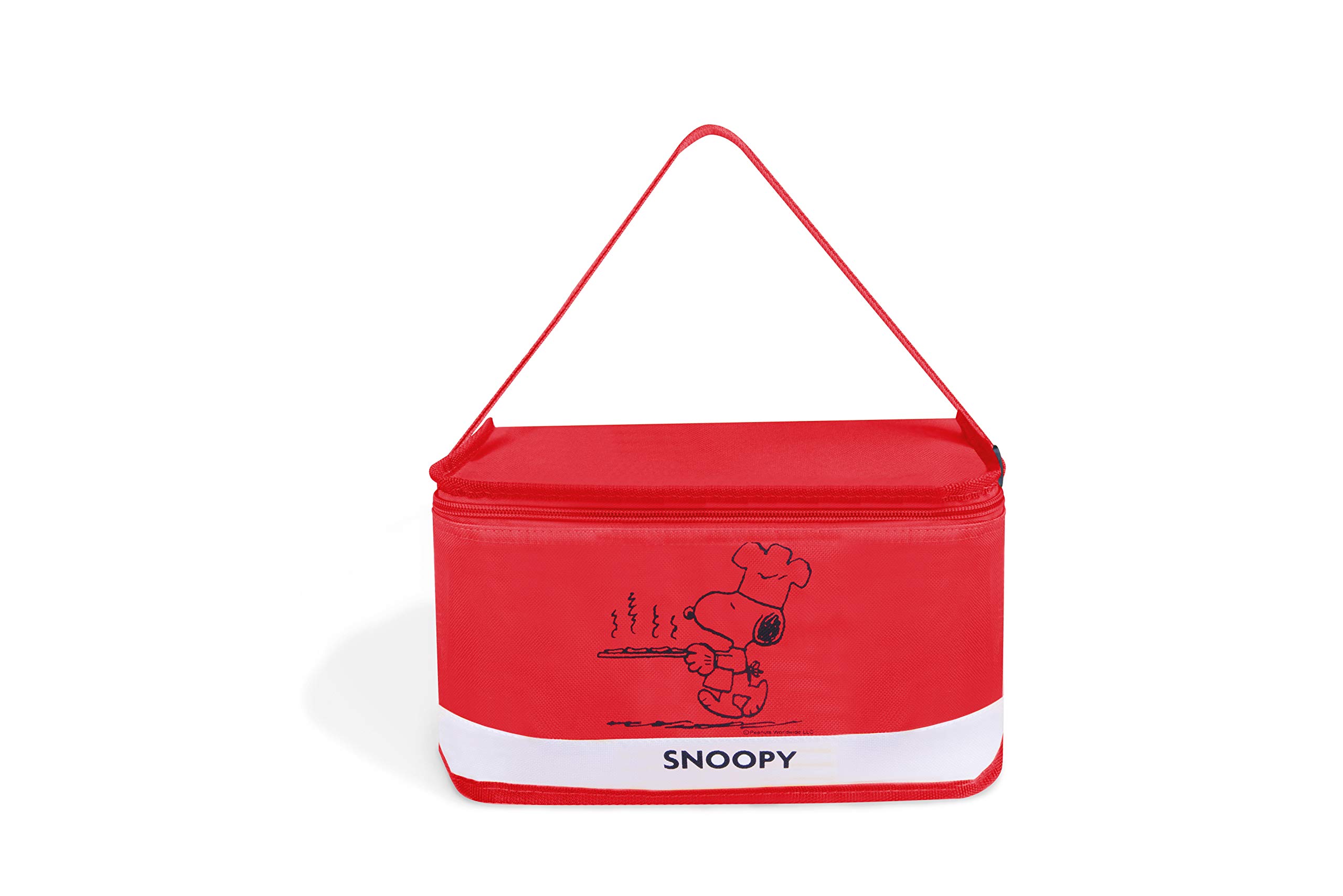 Excelsa Peanuts: Snoopy, 61622 Lunch Bag, Polyester, 7 Litres, Red
