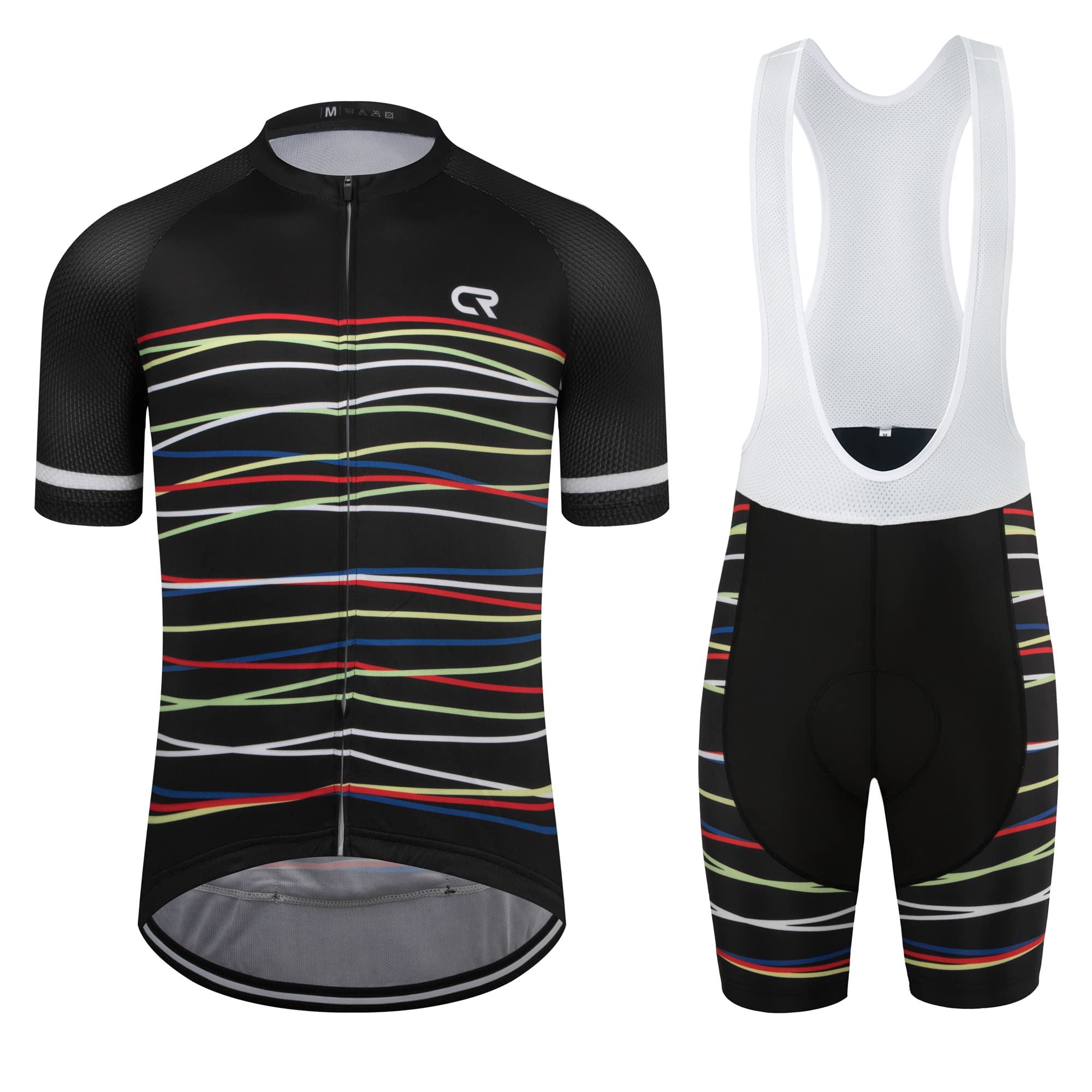 Sommer Herren Radtrikot Rennrad Trikot Radsport Trägerhose mit 4D Gepolstert Radbekleidung Set für Männer