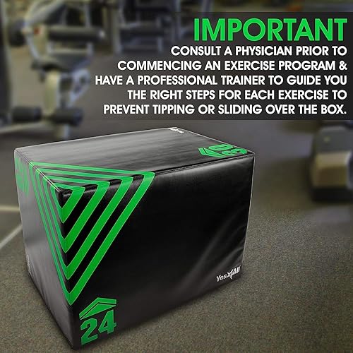 Miniatura 6 de Yes4All 3 in 1 Foam Plyo Box, Soft Plyometric Jump Box Exercise - Step Up Box for Workout Jump Training Fitness