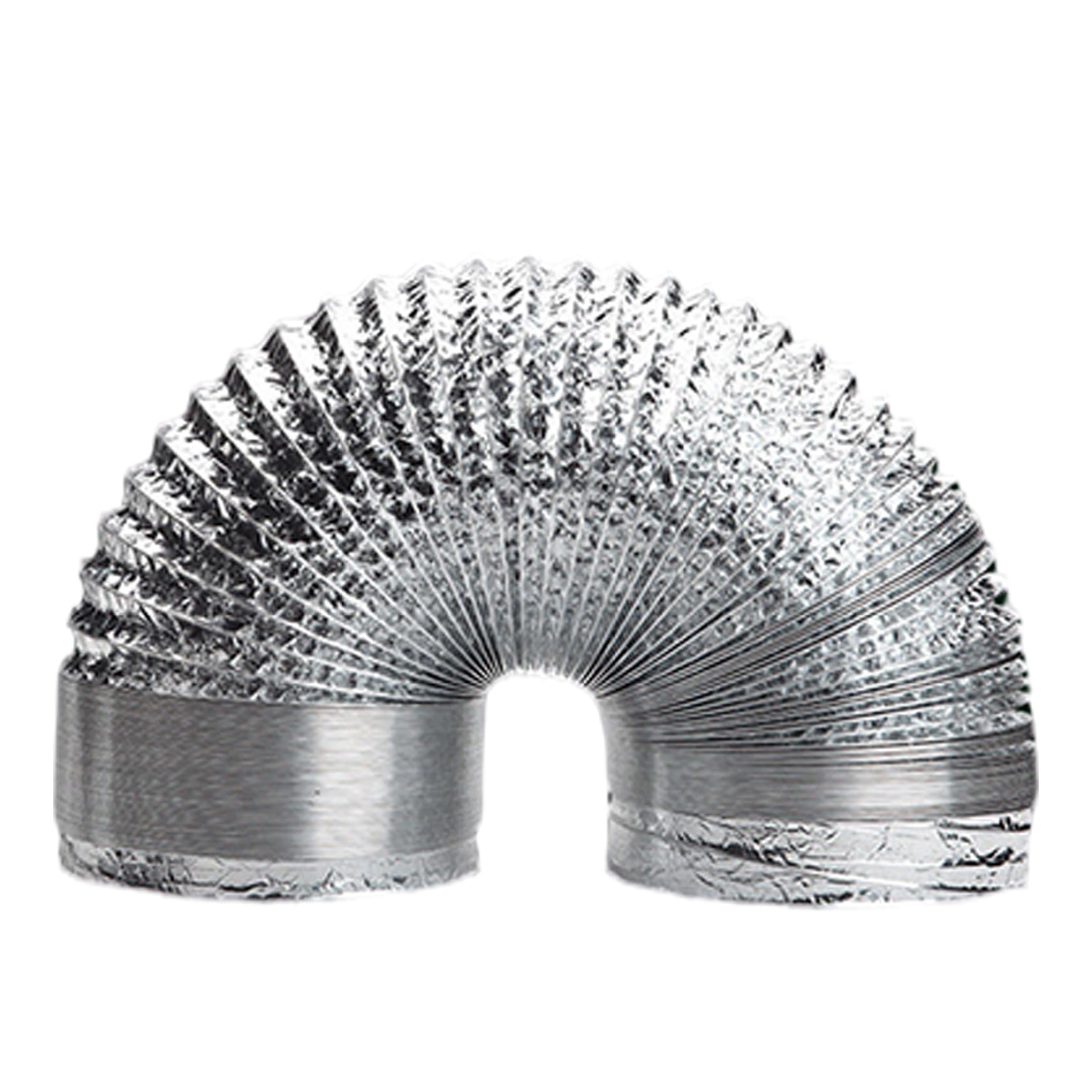 Flexible Dryer Vent Hose 120mm Aluminium Foil Vent Hose with 59 Inch Length Anti-Flaming Multi-Purpose Flexible Duct for Air-Conditioner, Extractor Hood Dryer