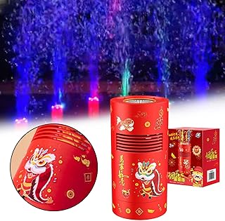 New Portable Fireworks Bubble Machine - 10 Holes, Automatic Firework Blowing Bubble Machine with Music, New Years Electric Bubble Maker for Adults Kids Gifts Outdoor Party Atmosphere (E - 10 Hole)