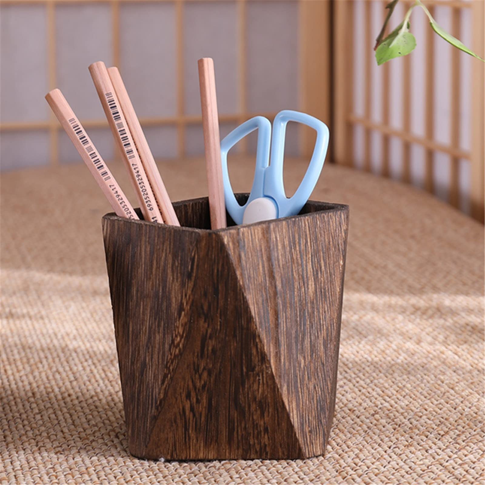 Porte Crayons en Bois Porte-crayon en bois, papeterie Organisateur de la Porte-stylo pour Bureau