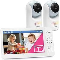 Vista 25 de VTech Monitor de bebé inteligente WiFi con 2 cámaras, video FHD de 1080p, aplicación gratuita con videos de movimiento, alertas