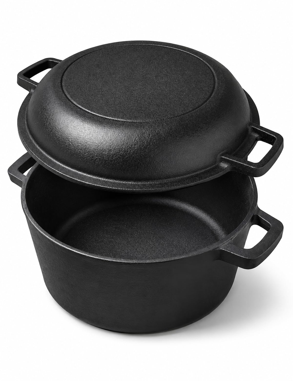 Gusseisen Topf zum Brotbacken, 26 cm, Rund 4,7 L, mit Pfannendeckel