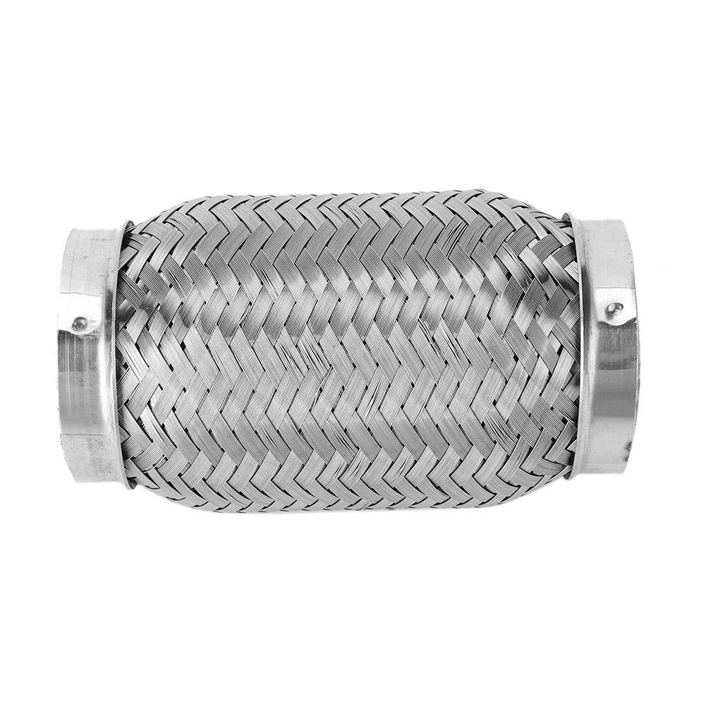 KIMISS Tubo di scarico intrecciato, tubo corrugato interno in acciaio inossidabile con tubo flessibile di scarico flessibile 2,5 pollici x 6 pollici