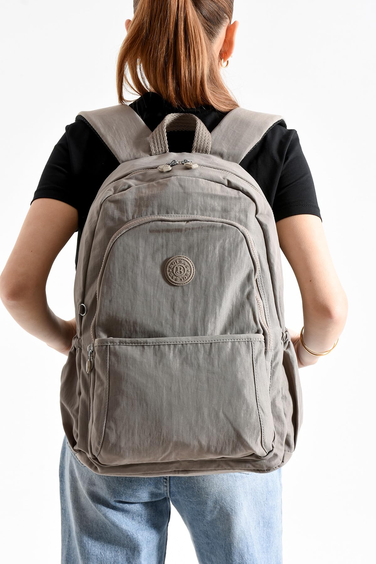 louisiana polo Bolsas Kadın Okul Sırt Çanta Kum 1090