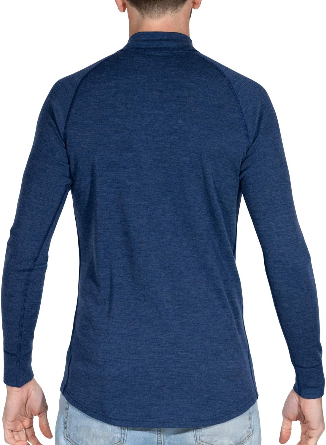 MERIWOOL Mens Base Layer 100% Merino Wool Midweight 250g Half Zip Sweater for Men - Image 2