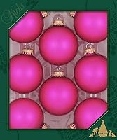 Vista 12 de Christmas By Krebs Adornos de bola de Navidad de vidrio sin costuras de diseñador hechos en EE.UU., 2 5/8" (67mm), 8 piezas