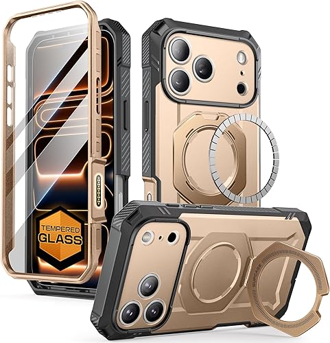 Miniatura 11 de SUPCASE Funda para iPhone 17 Pro Max (UBGrip Pro), [protector de pantalla de vidrio templado integrado y soporte] [cubierta de control de cámara]