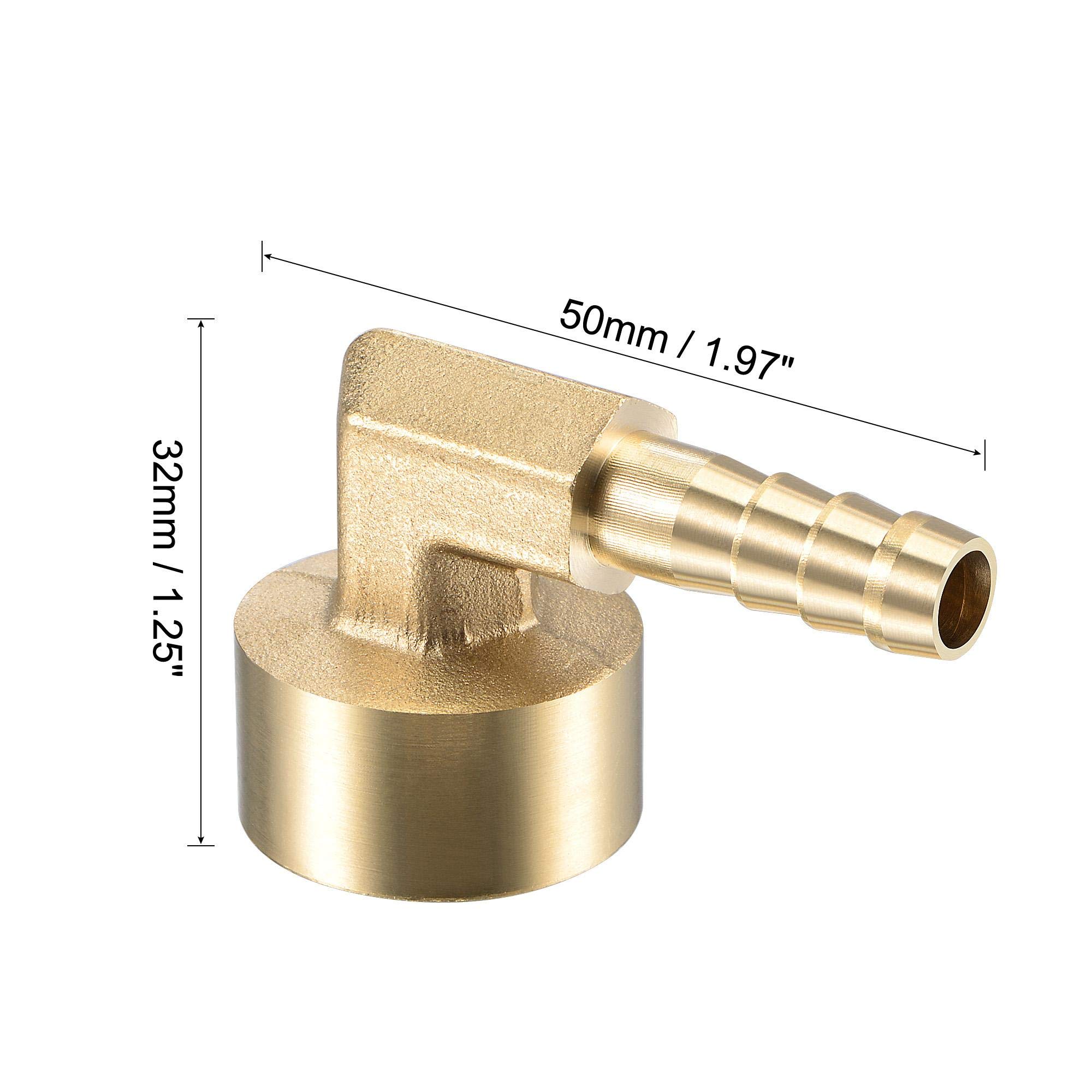 SOURCING MAP Raccord tuyau fileté laiton 1-2PT mâle x 3-8PT femelle