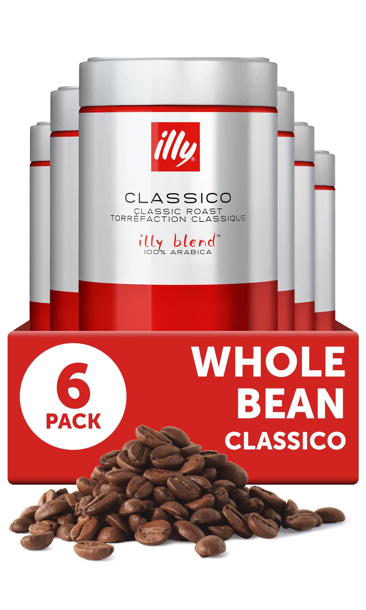 illy Whole Bean Coffee, Classico Medium Roast...