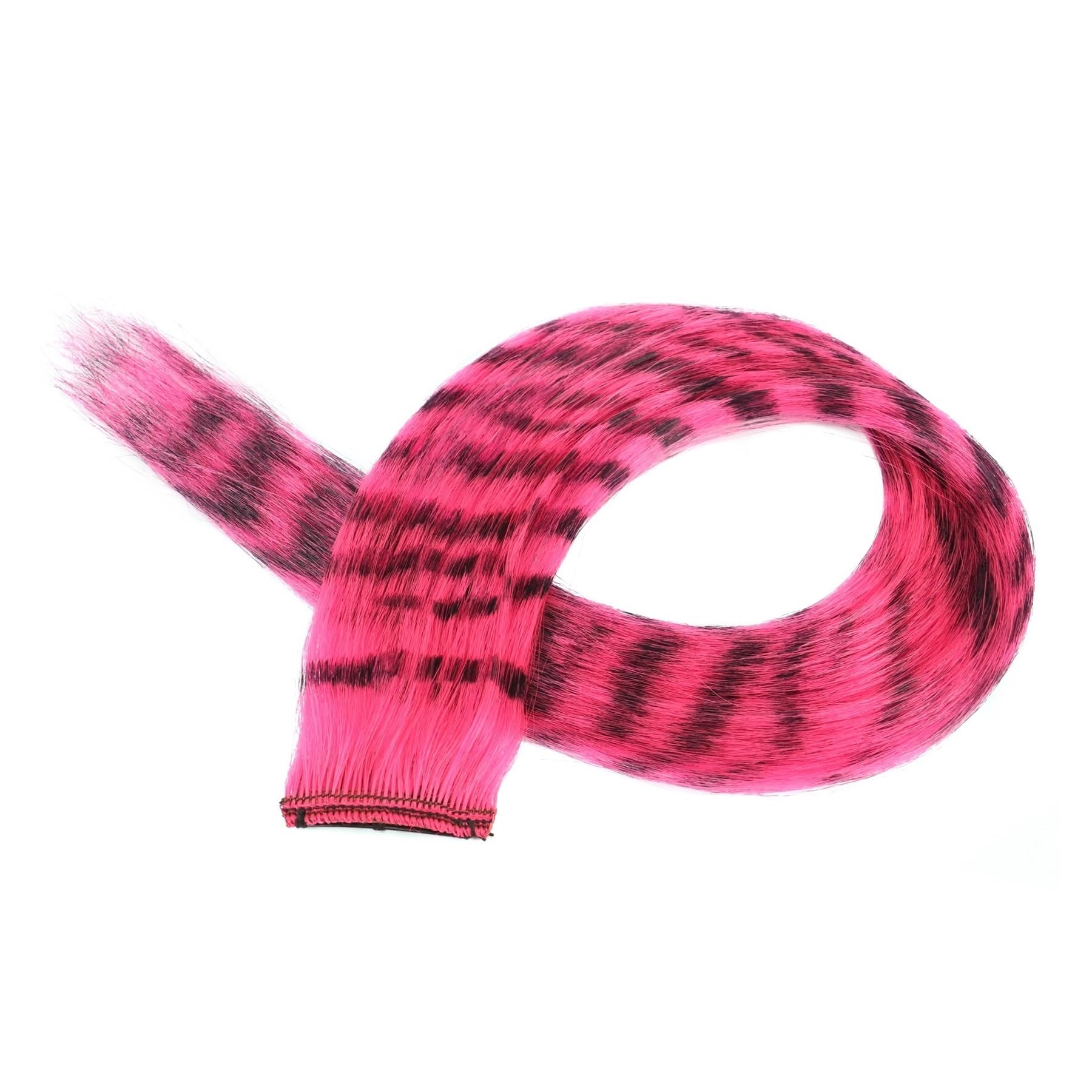 Extension de cheveux en plumes Synthétique Plume Cheveux Extension Pièce Impression Perruque Coloré Soie Suspendus Oreille Teint Long Coussin De Cheveux Raides (Size : 25 pcs, Color : SM77-12_18INCH