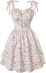 SCARLET DARKNESS Robe florale pour femmes 2026 Adolescents d'été Mini Robes de graduation Corset Sundress