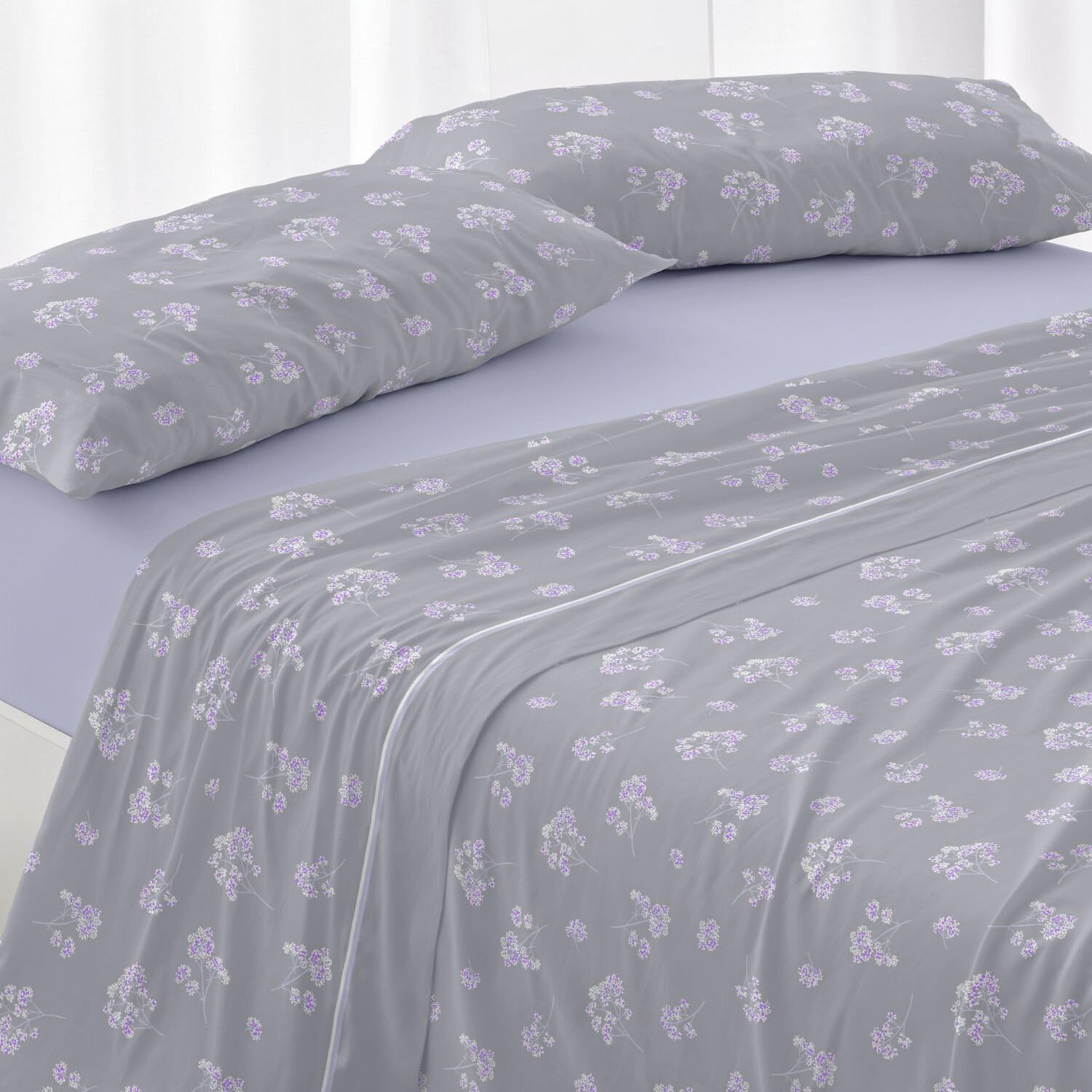 Draps de Velvelina Burrito Blanco 90x200 bleu acier design 006