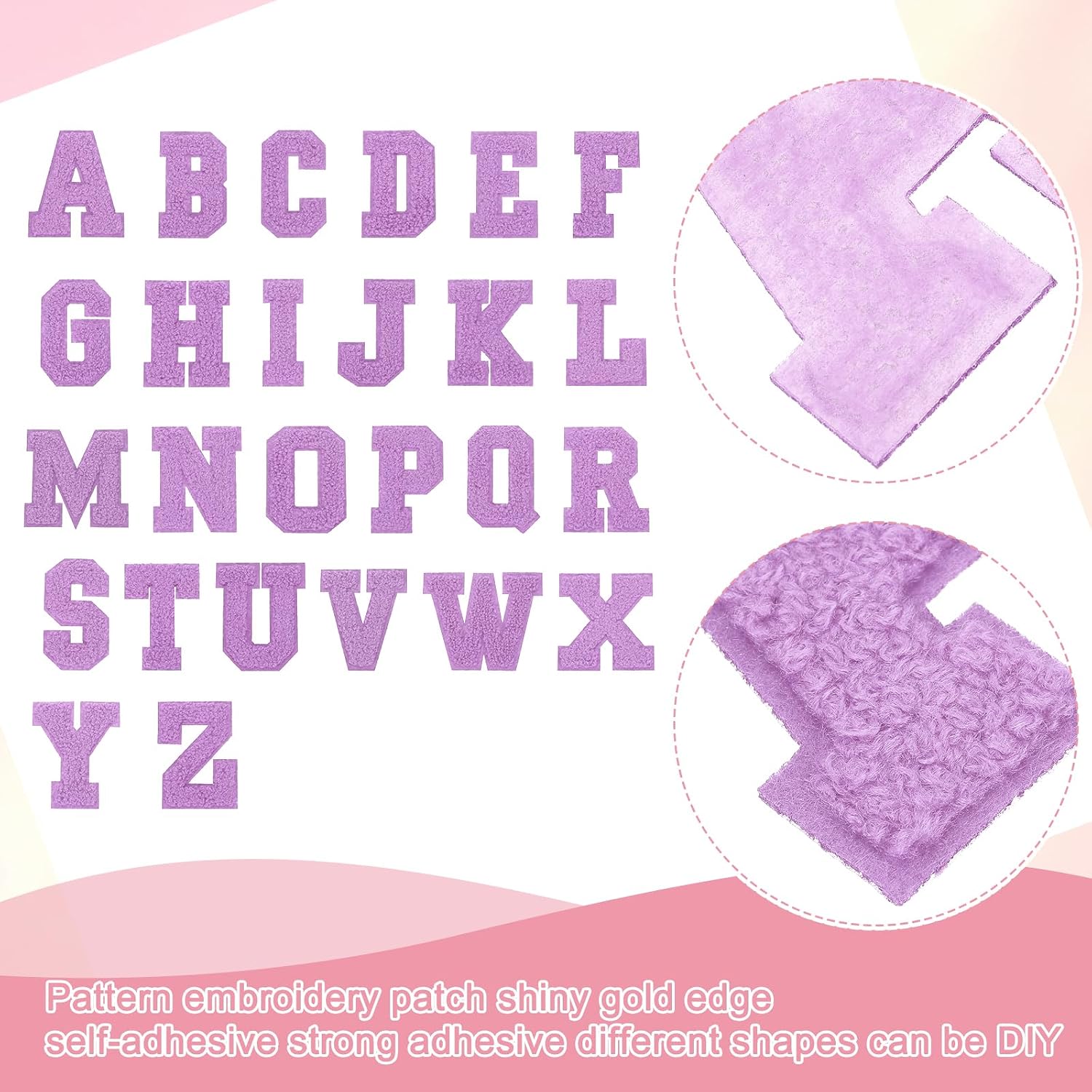 MECCANIXITY 2Pcs Letter Iron-on Patches Chenille Letter-K Patches Cute image 3