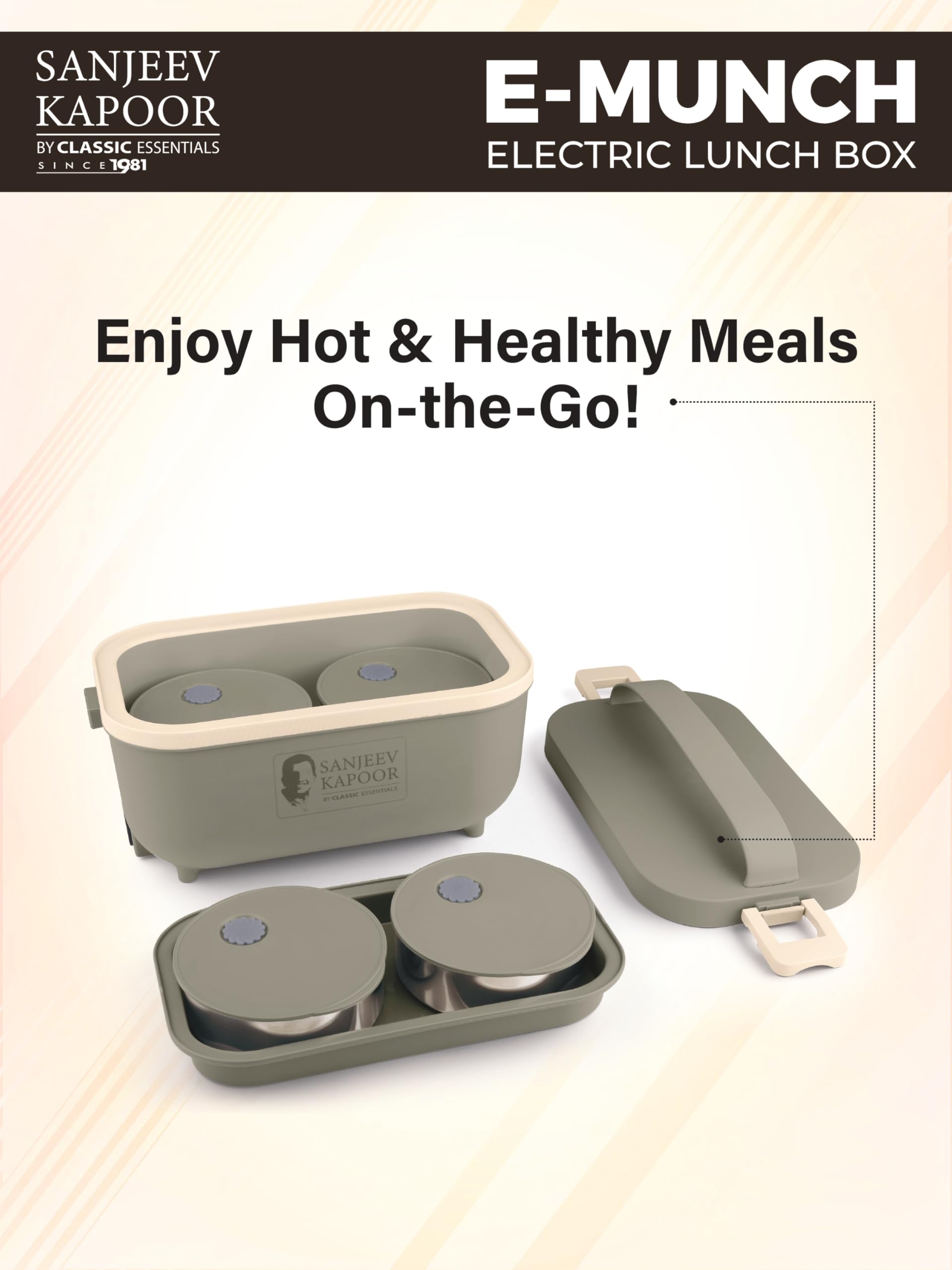 CLASSIC ESSENTIALS Electric Lunch Box Set - Hot Meals On The Go -4