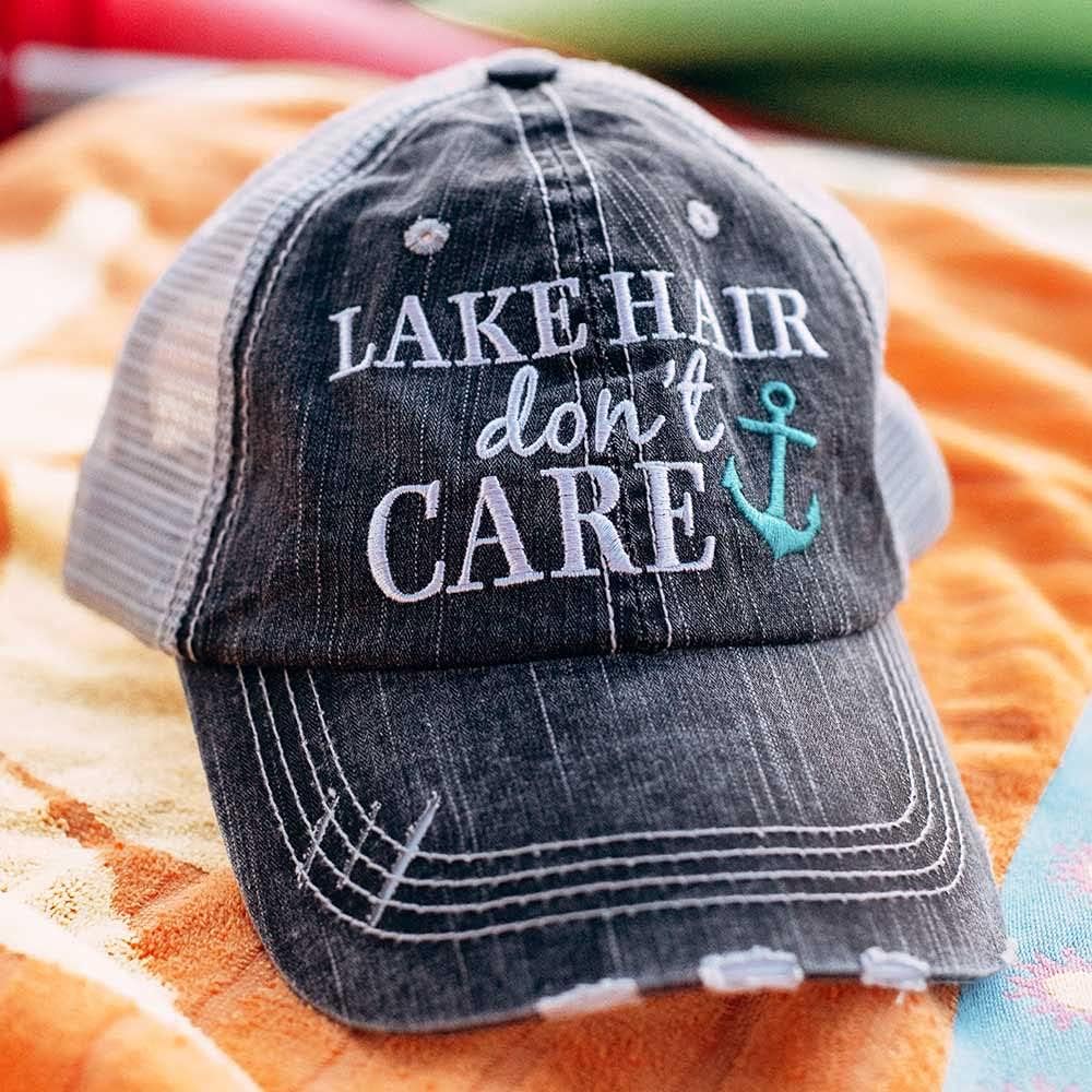 KATYDID Lake Hair Don't Care Baseball Cap - Trucker Hat for Women - Stylish Cute Sun Hat - Image 2