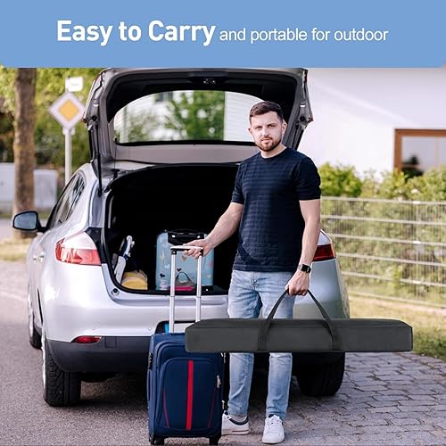 Miniatura 4 de Pantalla de proyector con soporte, pantalla de proyector portátil gruesa de 120 pulgadas, pantalla de cine para interiores y exteriores, sin