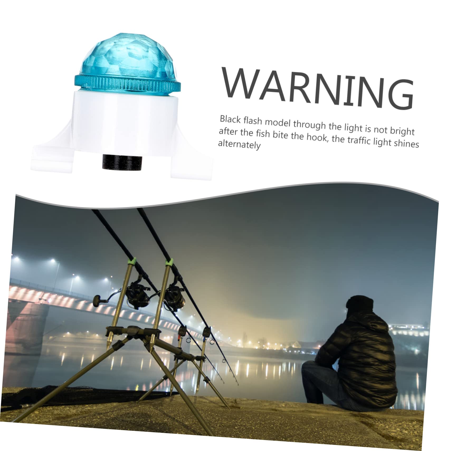 BESPORTBLE 12 Pz Luce Di Promemoria Per La Pesca in Mare Luce Di Segnalazione Di Sicurezza Luci Da Pesca Portatili Lampade Di Allarme Per La Addominali Automatico Palo Del Mare Bianca