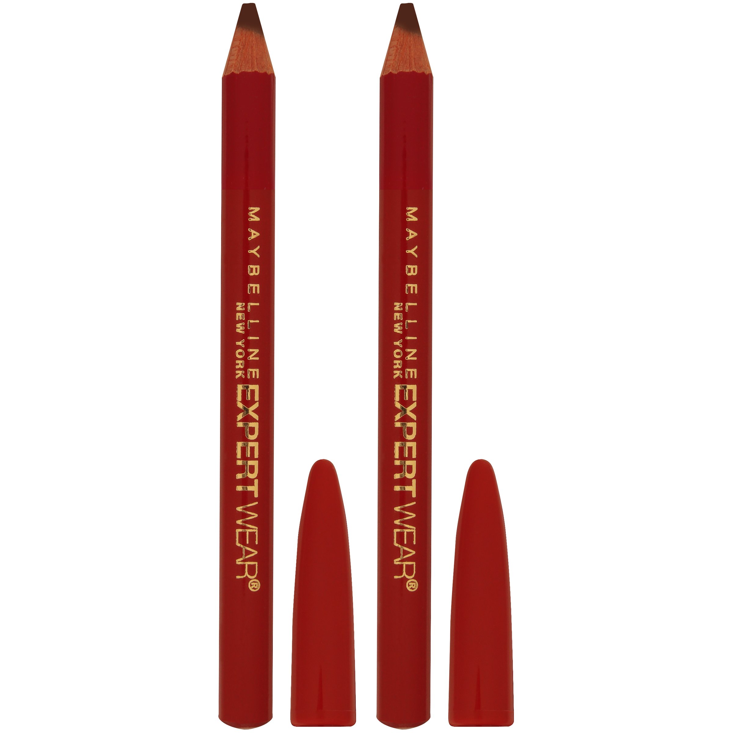 MAYBELLINENew York Makeup Expert Wear Twin Eyebrow Pencils and Eyeliner Pencils, Medium Brown Shade, 0.06 Ounce, 2 Count (Pack of 1)