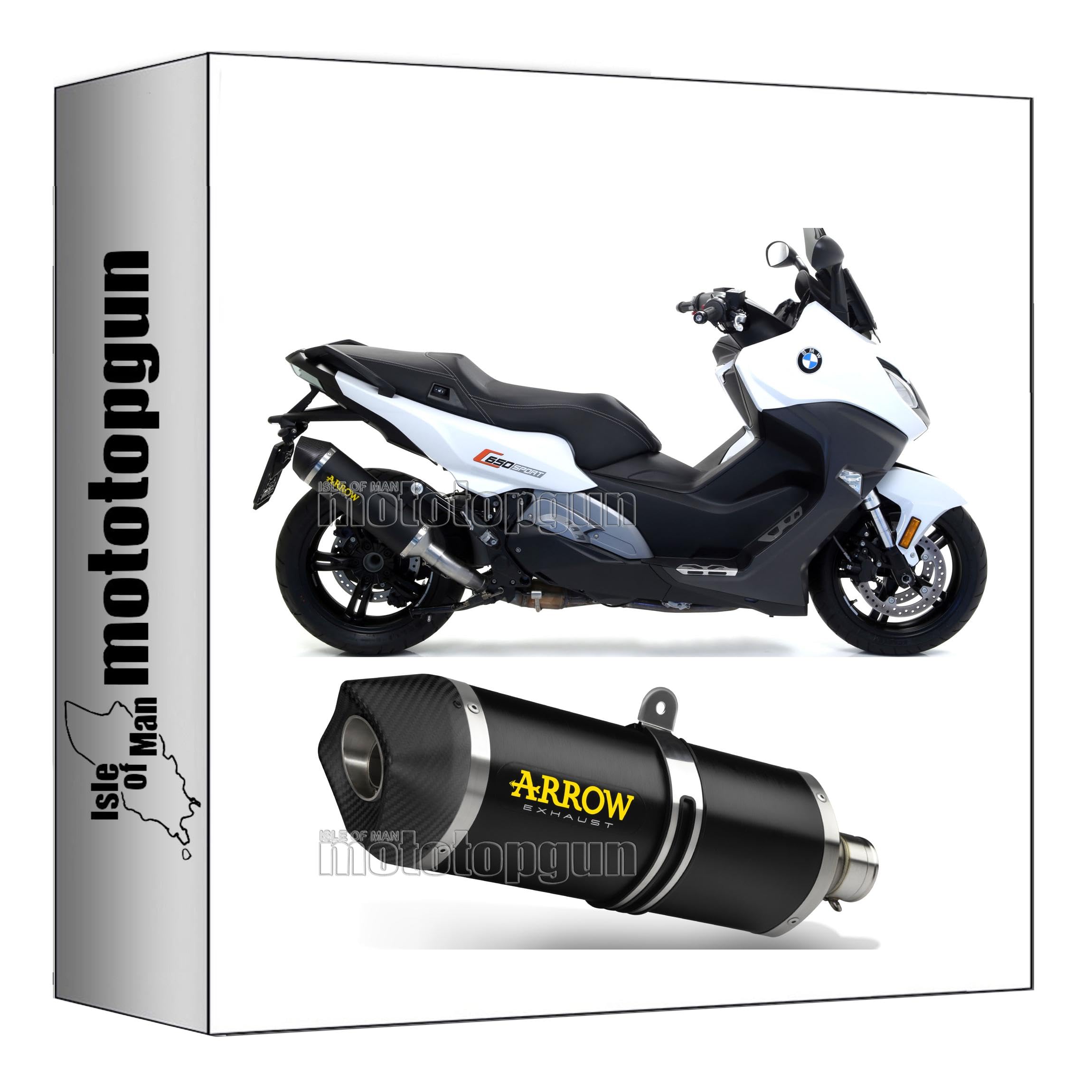 Echappement Arrow Race-Tech carbone diminuez le poids de votre BMW C650 - 3