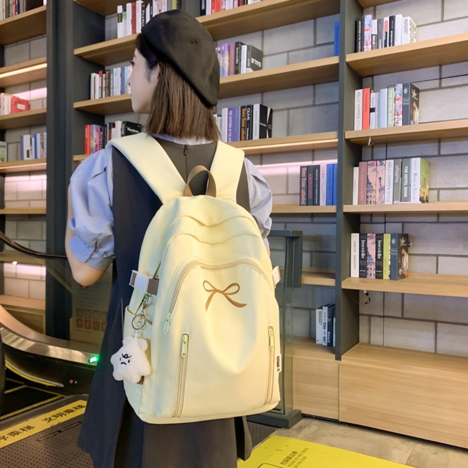 Mochila escolar Carino Arco Decorazione Zaino, Leggero Casual Daypack Moda Borsa Scolastica per Ragazze Adolescenti College Viaggio Giornaliero Uso All'aperto