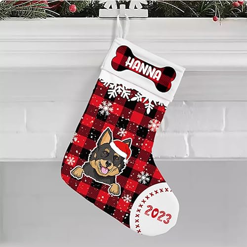 Miniatura 5 de IZI POD Border Collie - Medias de Navidad personalizadas para perro, perfectamente a cuadros, decoración navideña rústica, diseño de perro