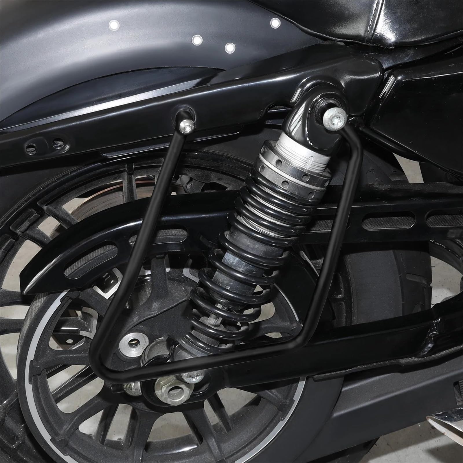 supporto Accessori Moto Staffe Supporto Per Borse Laterali Per Harley Per Sportster XL 883 1200 2000-2022(Nero)