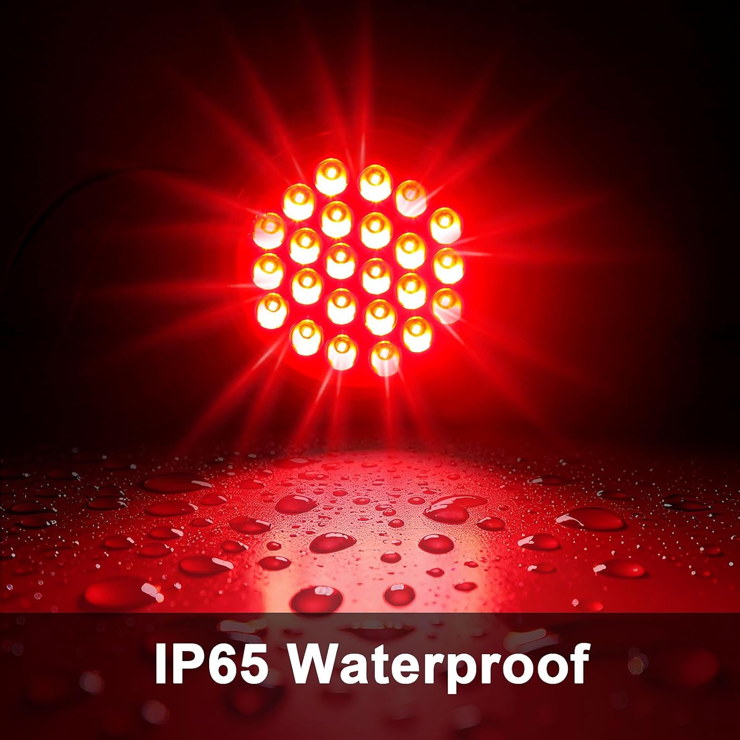 4" Inch Round LED Trailer Tail Lights Red 24 LED, 12Pcs 4" Inch Round Led Stop Turn Tail Lights Brake Trailer Lights for RV Trucks, Rubber Grommets and 3-Prong Wire Pigtails Included