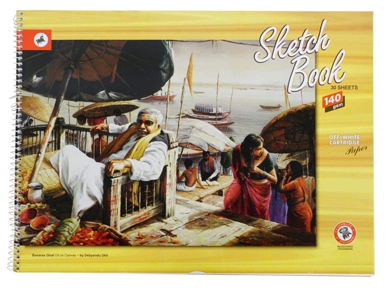 AONA A3 Sketch Book Drawing, 30 Sheets(60 Pages) 140 GSM Acid Free Ivory Cartridge Paper for Pencils,Fineliners,Crayons,Oil Pastels,Light Watercolour Hand Made Paper