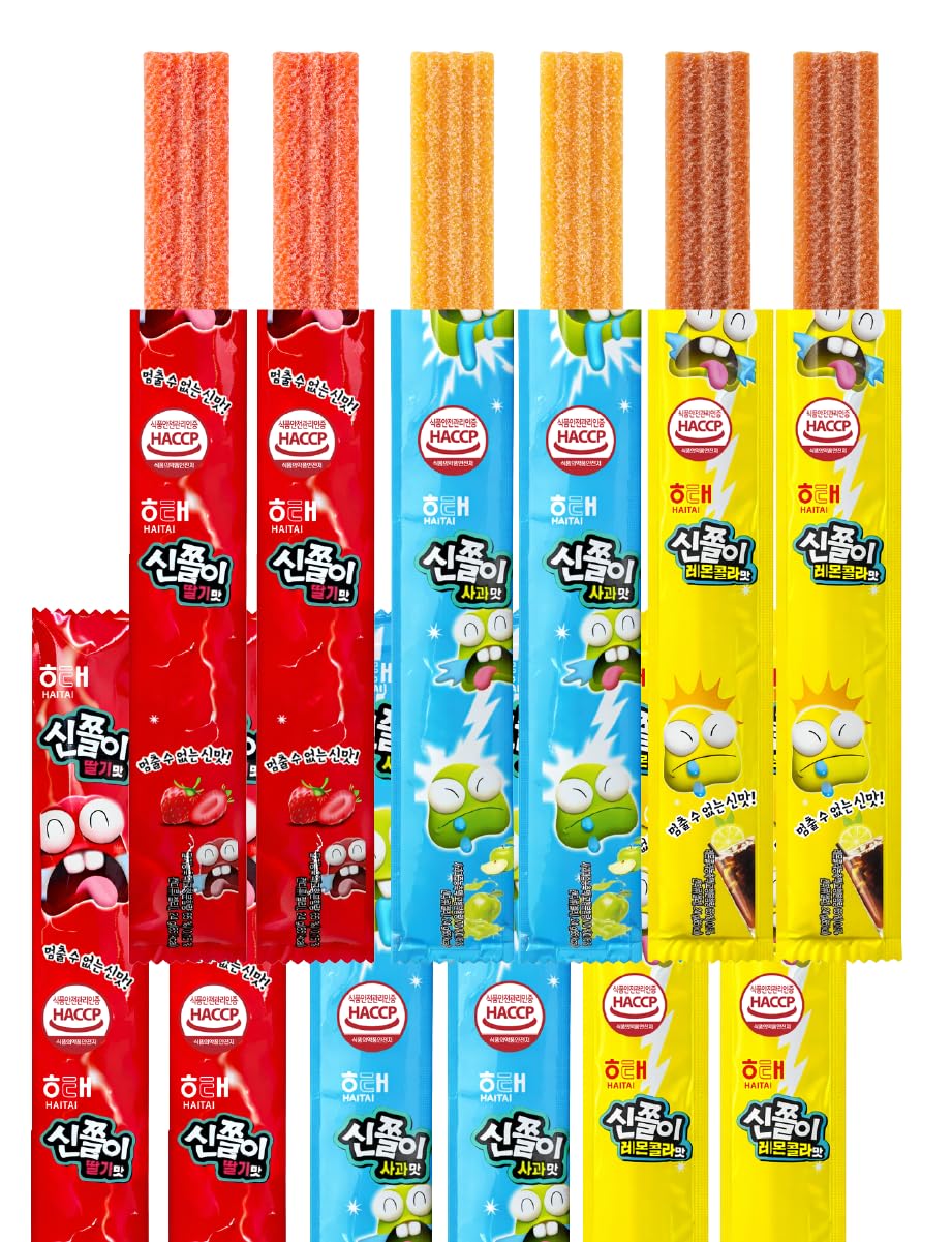 Variedad de Dulces Masticables Ácidos Coreanos