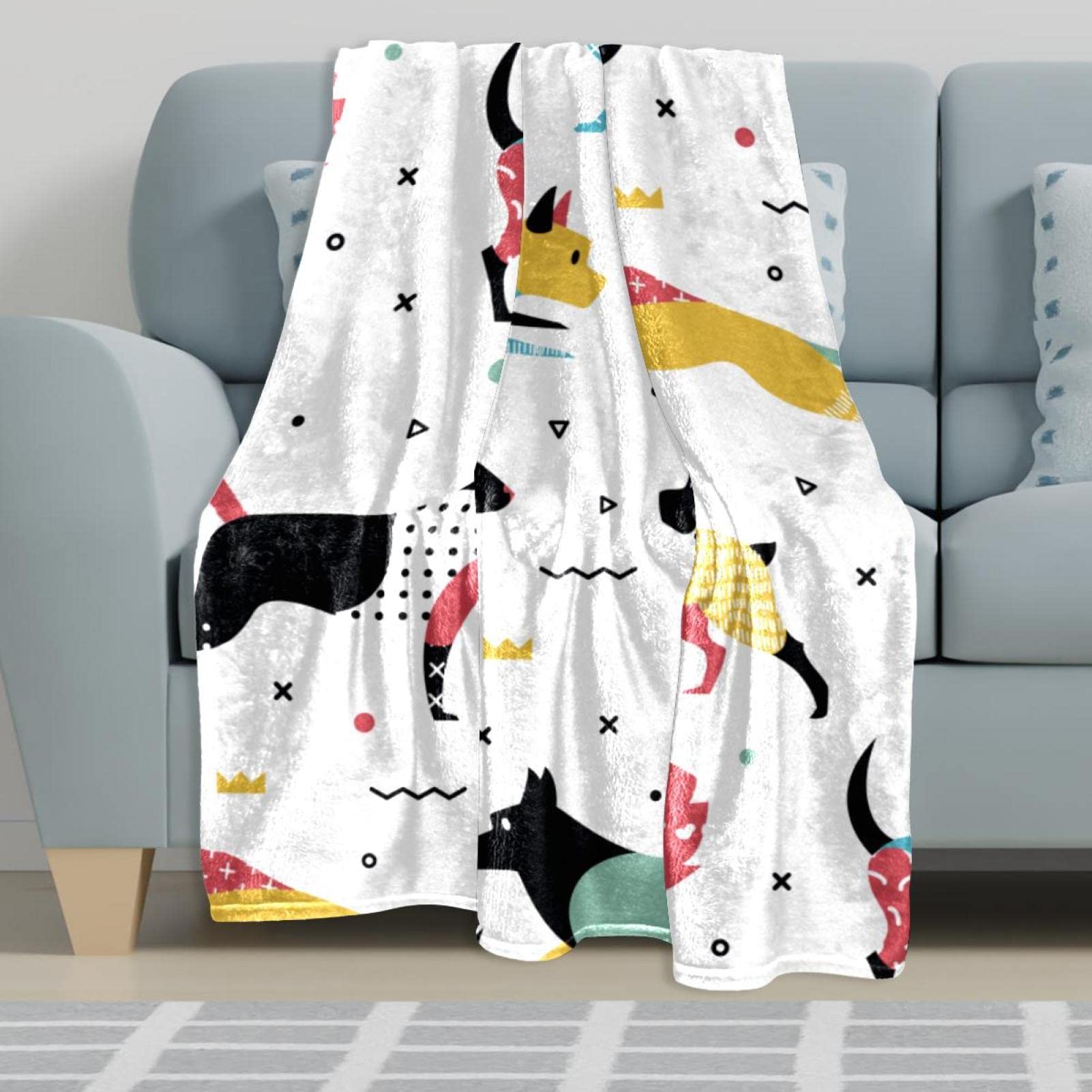 Manta de forro polar para perro, multilimpieza, para sofá, ligera, afelpada