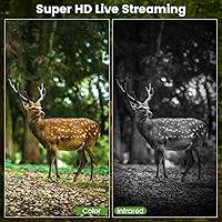 Vista 4 de Vyze-Link 4G LTE Cellular Trail Camera, Outdoor Wireless Solar Game Cameras with Sim Card, Colorful Night Vision, Motion Activated, IP66, 360°