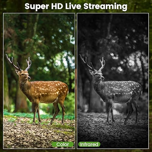 Miniatura 4 de Vyze-Link Cámara de rastreo celular 4G LTE, cámaras solares inalámbricas para exteriores con tarjeta SIM, visión nocturna colorida, activada por