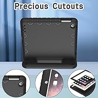 Vista 7 de AVAWO Apple iPad 2 3 4 fundas para niños, Negro