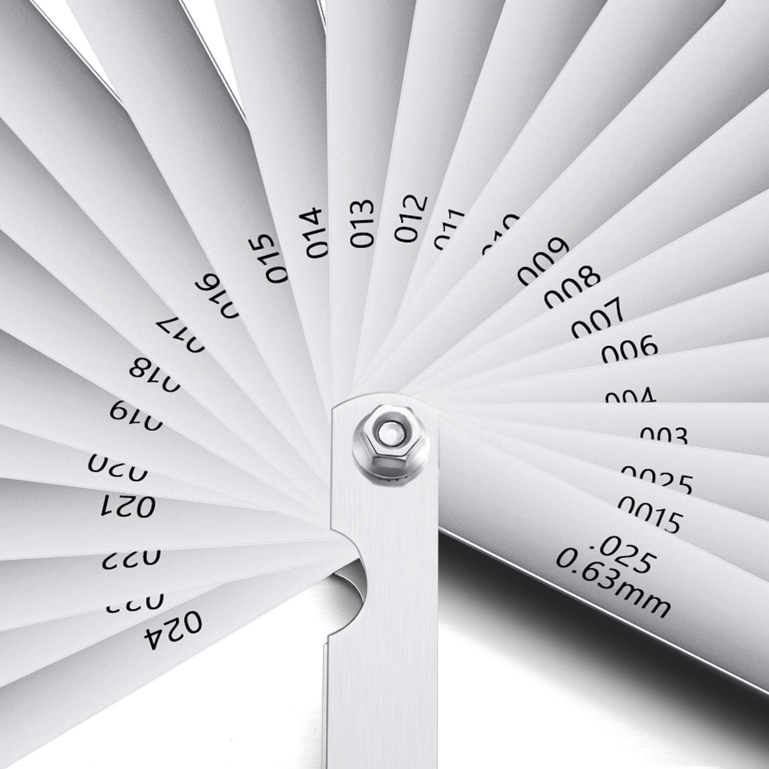 2 Pieces Steel Feeler Gauge Dual Marked Metric and Imperial Gap Measuring Tool (26 Blades Feeler Gauge) : Industrial & Scientific