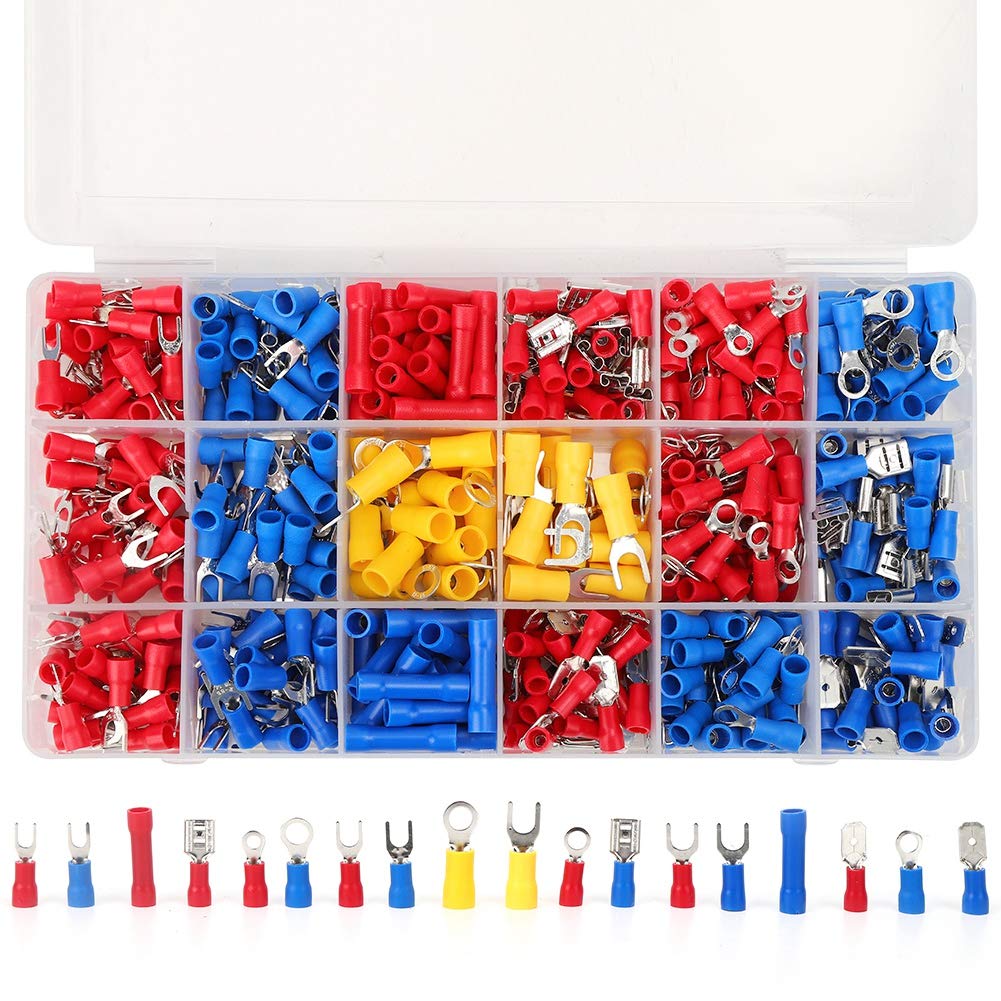 520PCs Wire Connectors Cold Pressed Terminal Insulated Quick‑Connecting