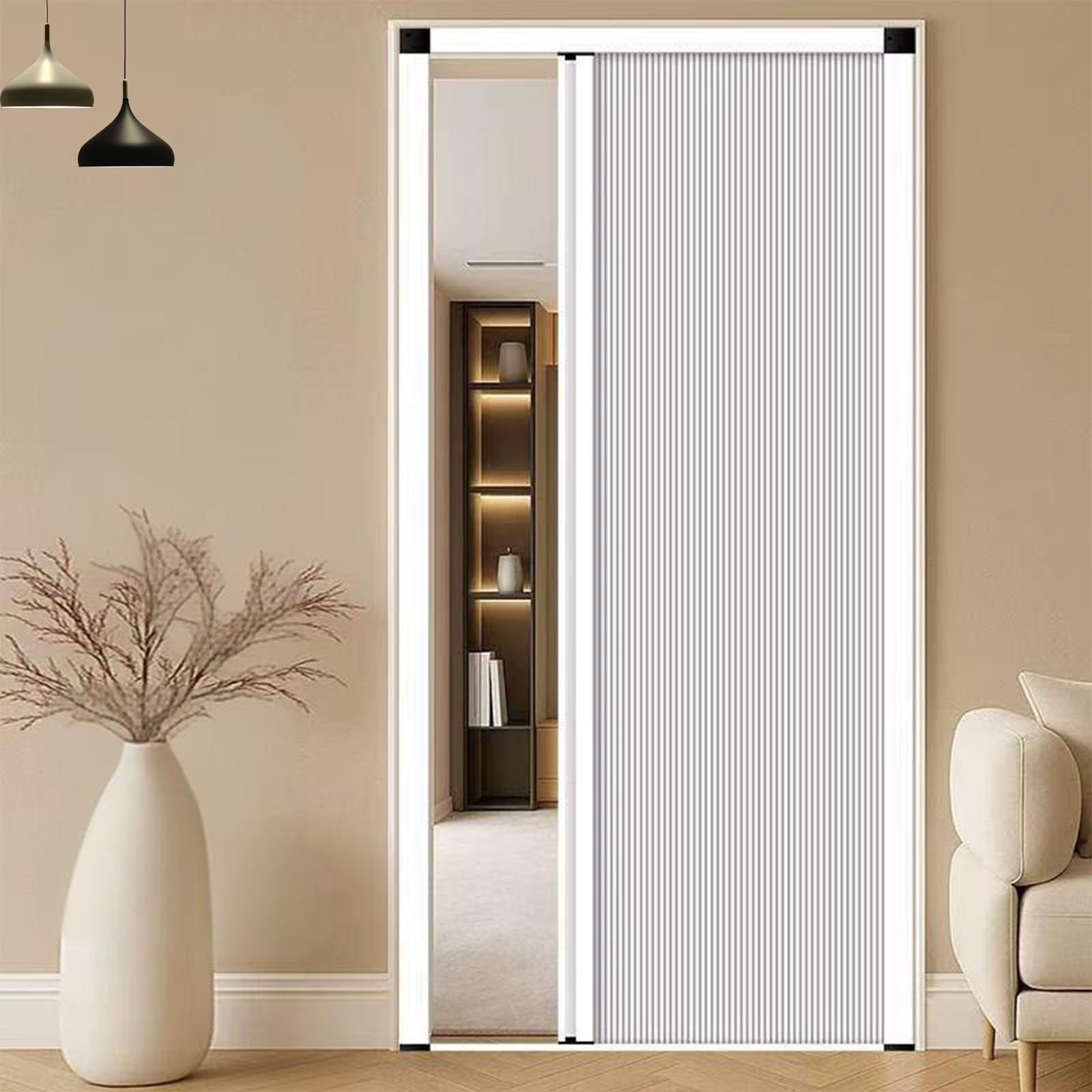 Amazon.co.jp: Hggdsac 簡易ドア、スライドドア、高さ190 200 210 220