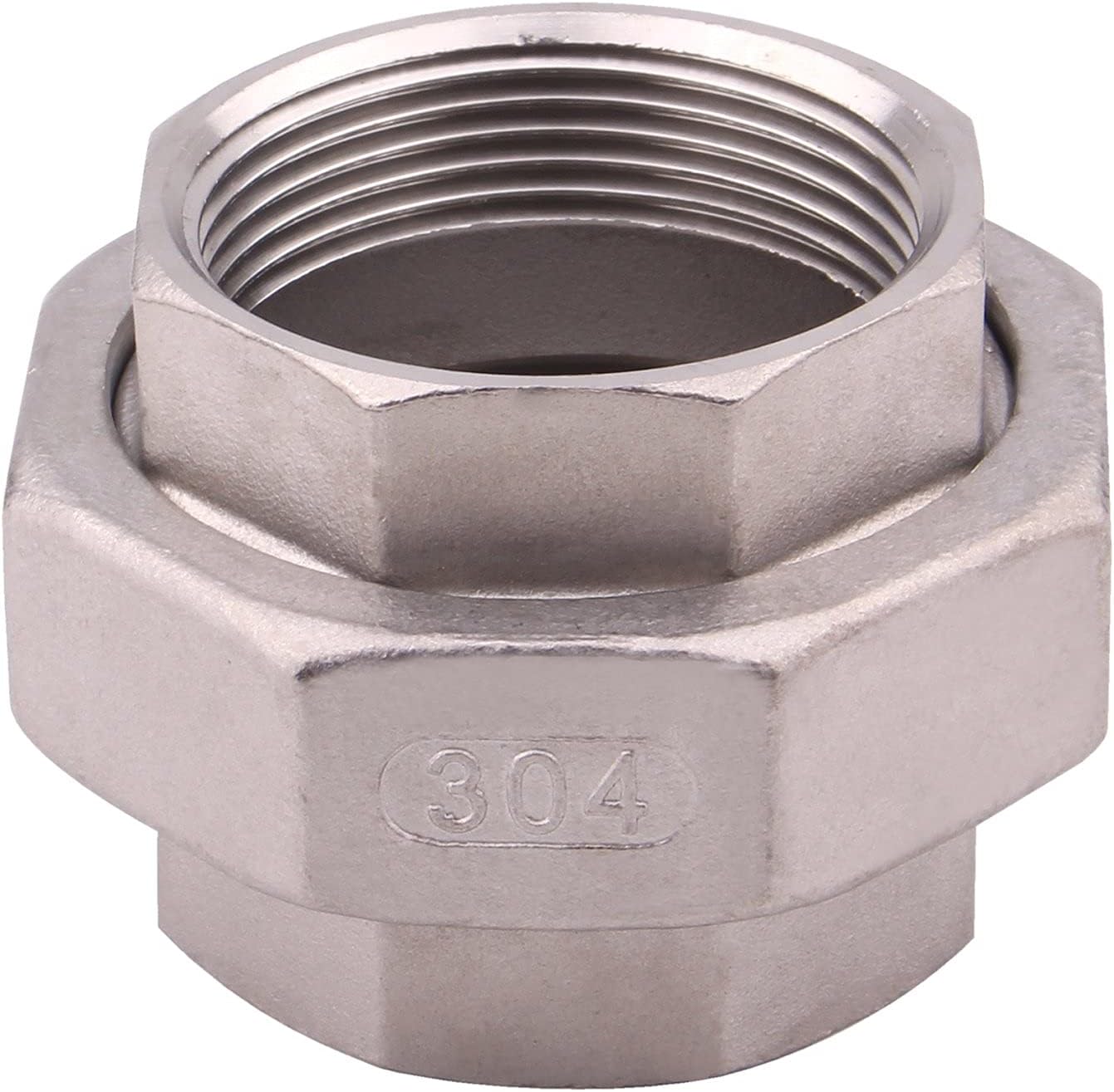 Cast Pipe Fittings Union - 1 1/2" NPT Female Fitting Stainless Steel 304, Class 150