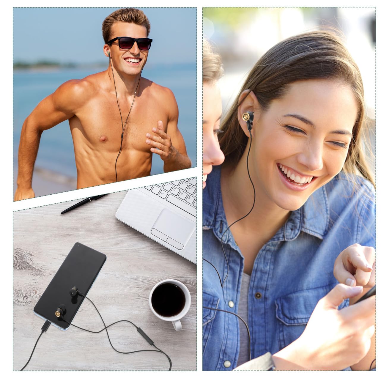 Uonlytech 2pezzi Auricolari Usb-c Con Controllo Volume Design Ergonomico e Suono Immersivo Per Tablet e Smartphone Cuffie In-ear Con Struttura Professionale e Affidabile