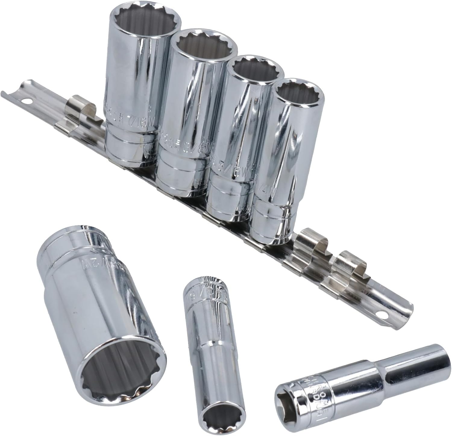 Whitworth BSF BSW 3/8" Drive Shallow And Deep Sockets 14pc 12 Sided Bi-Hex
