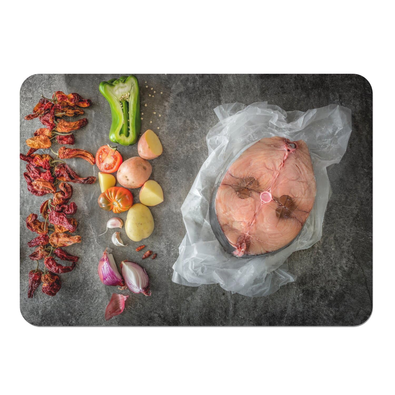 Napperons de cuisine en liège pour repas de famille ambiance méditerranéenne lot de 4 grand format